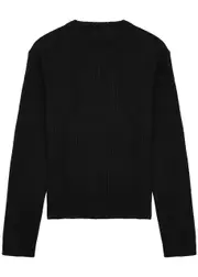 Rick Owens Biker Ribbed Cotton Jumper - Black - M M