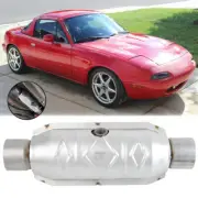 EPA 2.5" Inlet/Outlet Catalytic Converter High Flow Racing For Mazda Miata 1.8L (for: Mazda)