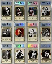 12 BETTIE PAGE GRADED MINT 10's / 2014 LEAF CALENDAR GIRLS INSERT SET ALL 10's