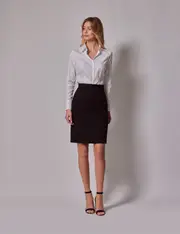 Hawes & Curtis Black Suit Skirt Size: 20 (UK 22)