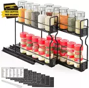 Pull Out Spice Rack Organizer for Cabinet Heavy Duty Slide Out Seasoning Kitchen