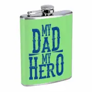 Dad Fathers Day D1 Flask 8oz Stainless Steel Hip Drinking Whiskey