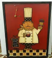 CHEF WALL CLOCK - LEFT HANDED CLOCK