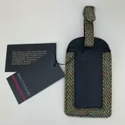 Harris Tweed Luggage Bag Travel Tag Holder Maccessori Strap Buckle Wool 5" w Tag