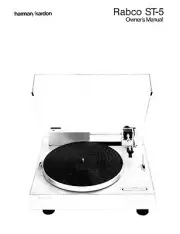 Harman Kardon ST-5 Turntable Owners Manual