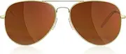 [grinderPUNCH] Unisex Aviator Sunglasses | Fashionable & Lightweight Frame Suits All Face Shapes | 100% UV Protection