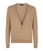 Fendi V-Neck Buttoned Knitted Cardigan IT52,IT50,IT48,IT46 light brown