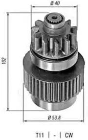 Starter Drive TOYOTA Hilux L-2L Land Cruiser VW Taro