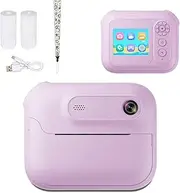 Kids Camera Instant Print, 48MP 1080P HD Toddler Instant Cameras Print Photos 6X Zoom, Kids Digital Cam with MP3 Game for Birthday Gifts (Purple)