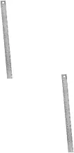 TEHAUX 2pcs Stainless Steel Cork Back Ruler for School Office Engineering Woodworking Straight Edges Scales for Adults Smooth Surface Design