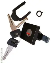 ukscooters VESPA TOOLBOX LOCK BLACK TWO KEYS PX LML EFL GLOVEBOX NEW TOOL BOX