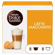 NESCAFE DOLCE GUSTO Latte Macchiato Instant Coffee | 16 Capsules/Pods in Box