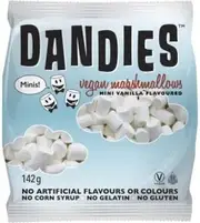 Dandies Vegan Vanilla Marshmallows Mini Size 142g