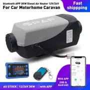 12V 5KW Diesel Air Heater Tank Remote+Bluetooth Thermostat Caravan Motorhome RV