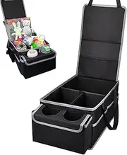 Car Seat Storage Bag, Foldable Vehicle Organizer, Multi-compartment Auto Bag 48 X 24.5 X 20cm / 18.89 X 9.64 X 7.87inch Space-Saving/Easy To Clean For Everyday Must-haves