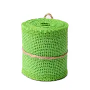 2PCS Colorful Handicraft Vintage Jute Hessian Braid Lace Ribbon Wedding Party Wrapping Decoration LIGHTGREEN COLOR