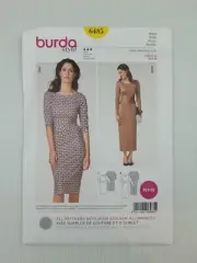 Burda Sewing Pattern 6485 Women's Dress Pattern Size US 6-16 EUR 16-21 NEW