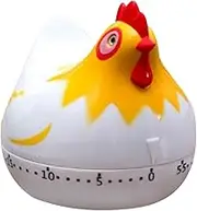 NAMOARLY Kitchen Timer Clock Self-Timer Hen-Shaped Plastic White Decorative Timer for Home