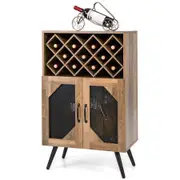 Storage Cabinet Kitchen Bar Sideboard Display Shelf Removable Wine Rack