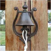 OWIEN Garden Cast Iron Doorbell Antique Decor Bell Doorbell Outdoor Dinner Bell Home Pendant European Villa Retro Door Bell