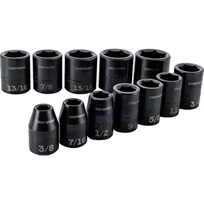 CRAFTSMAN Impact Socket Set, SAE, 1/2-Inch, 12-Piece (CMMT15884)