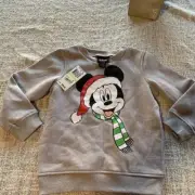 Disney Mickey Mouse Christmas Pull Over Sweater sz 6 kids