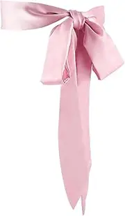 craspire 1.9m x 5cm Lange dünne Chiffon Seide Rosa Schals Skinny Neck Tie Ribbon Halstuch Taille Gürtel für Frauen Mädchen Kleidung Dekoration Hochzeit