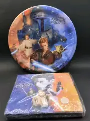 Star Wars Jango Fett Anakin ObiWan Birthday Celebration Plates And Napkins New