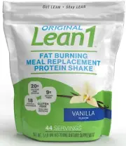 Lean1 Vanilla 5 Pound 44 servings Fat Burning Meal Replacement