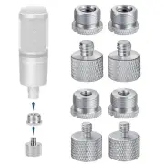 Mic Stand Adapter Set 8 pieces Metal Microphone Stand Screw Thread Adapter 5/...