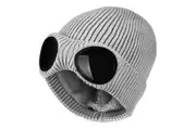 Men Women Chunky Beanie Hat Winter Warm Knitted Skull Cap Grey