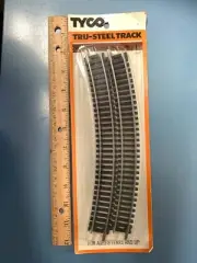 Vintage Tyco Tru-Steel Model Train Track 18" Radius 4 Pack #418 NOS