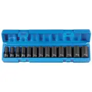 3/8" Drive 13 Piece Semi Deep 12 Point Metric Set GRE1203MSD Brand New!