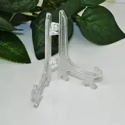 3" Clear Display Easel Stand for Plates Pictures Photos Gemstones Slabs