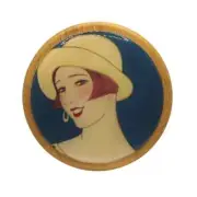 Bamboo Wooden Storage Box, Jewellery Box, Trinkets, Art Deco Fashion, Blue