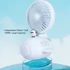 Desktop Cooling Fan With Mist Function USB Fan Small Misting Fan Blue