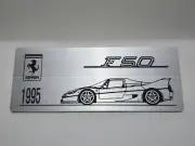 1995 Ferrari F50 Metal Name Plate Plaque for Tamiya BBR etc 1/12 1/8 1/18