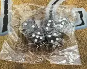 Pokemon SEALED 2017 Professor Program Black Translucent Set of 5 Dice.