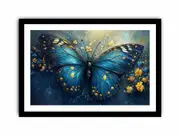 Framed Art Butterfly Color Drips Framed print Art Poster