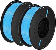 uxcell PETG 3D Printer Filament, 1.75mm 1KG High Precision Moistureproof Superior Toughness Glossy Filament Sky Blue for Printers 2 Pcs