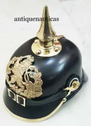 Brass WWI German Pickelhaube Helmet Prussian Imperial Officer's Spike Helmet