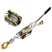 Come Along Winch 1 T Pulling Capacity 7 FT Steel Cable 2 Hooks Heavy Duty Rat...