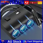 3 Way Car Power Adapter 12-24V Car Charger Adapter with 10A Insurance Tube 120W