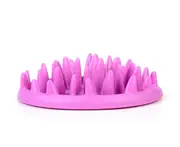 Pets Dog Cats Feeders Bowls Catch Interactive Hard Silicone Cat Kitten Slow Food Feed Non Slip Anti Gulping Feeder Bowl - Purple