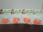 Lot Of 4 Packs Of 3M Disposable Earplugs -Orange- 4pr Per Pack
