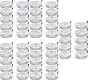 50Pcs Aluminum Weigh Boats Lab Weighing Dishes Aluminum Foil Weighing Dish Aluminum Tray with Handle Laboratory Equipment Aluminum Powder Scale Containers Plate
