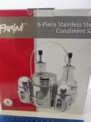 6 Piece Stainless Steel Condiment Set