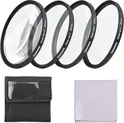 YANGZY 67mm Close-up Filter Kit 4pcs(+1,+2,+4,+10) Macro Filters Close-up Lens Filter Set with Filter Pouch Cleaning Cloth Replacement for Canon Nikon Sony Pentax Olympus Fuji DSLR Camera