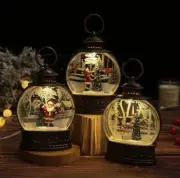 Christmas Gift Light Up Ornament Santa Clause child Snowman Lantern Snow globe