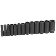 1/2" Drive 13 Piece Deep Set 1312D GREY PNEUMATIC 1312D 838780000275 Metal